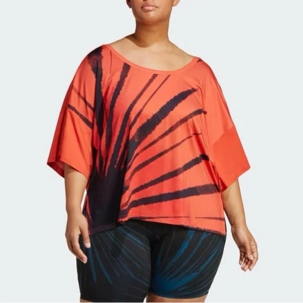 NWT New $110 Adidas & 11 HONORÉ Trace Scarlet Black T-Shirt Size 3X